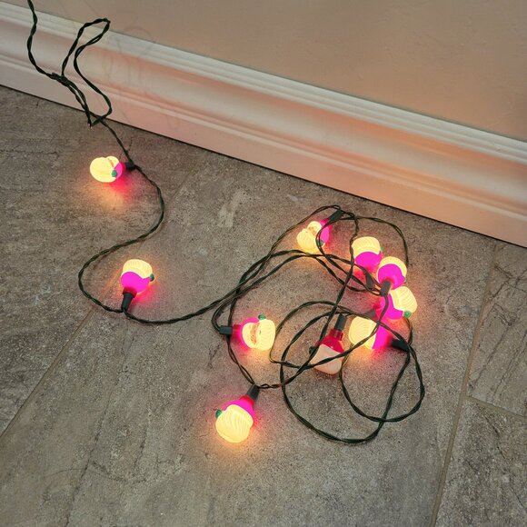 VTG Christmas Tree Santa Claus Blow Mold String Lights Working - Picture 2 of 3